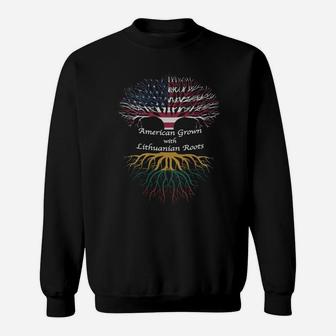 American Grown With Lithuanian Roots T-shirt Sweat Shirt - Seseable