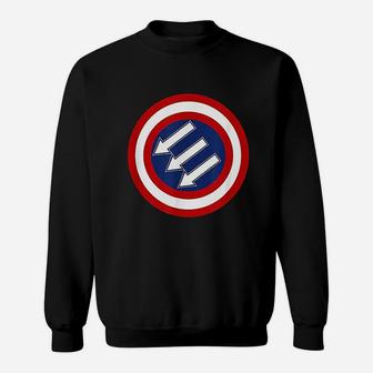 American Iron Front Retro Vintage Symbol Usa Flag Gifts Sweat Shirt - Seseable