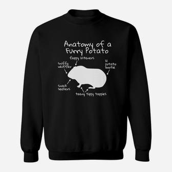 Anatomy Of A Furry Potato Funny Guinea Pig Sweat Shirt - Seseable