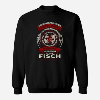 Angelsport Schwarzes Sweatshirt mit Spruch, Das Beste in der Fischerei Tee - Seseable