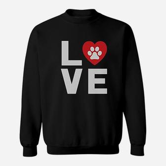 Animal Lover Dog Paw Print Love Dogs My Best Friend Sweat Shirt - Seseable