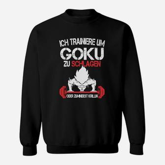 Anime-Inspiriertes Fitness Sweatshirt, Motivation Goku & Krillin - Seseable