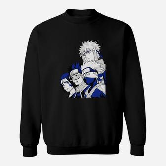 Anime Ninja Team Grafik Sweatshirt - Schwarz, stylisches Otaku Hemd - Seseable