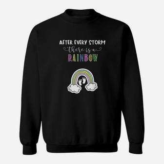 Announcement For Rainbow Baby After Storm Sweat Shirt - Seseable