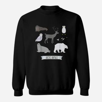 Arctic Animals Gift Walrus Penguin Polar Bear Sweatshirt - Seseable