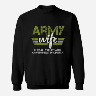 Army Veteran Wife Pink Army Wife Sweat Shirt - Seseable