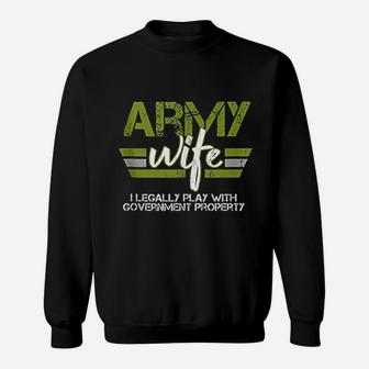 Army Veteran Wife Sweat Shirt - Seseable