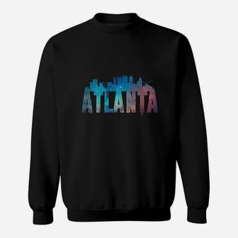 Atlanta City Skyline Ga Pride Vintage Vacation Souvenir Gift Sweat Shirt - Seseable