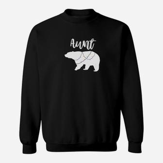 Aunt Bear Polar Bear String Of Lights Christmas Pajama Sweat Shirt - Seseable
