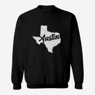 Austin Texas Gift Native Vintage Retro State Sweat Shirt - Seseable