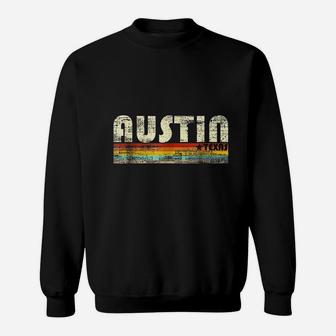 Austin Texas Vintage Retro Austin Sweat Shirt - Seseable