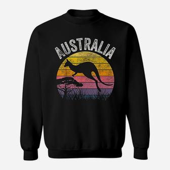 Australia Day Funny Australian Kangaroo Vintage Gift Sweat Shirt - Seseable