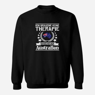 Australien-Liebhaber Schwarz Sweatshirt - Therapieersatz durch Reise - Seseable