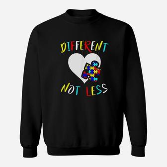Autism Awareness Design Gift Different Not Less For Autistic Sweatshirt - Seseable