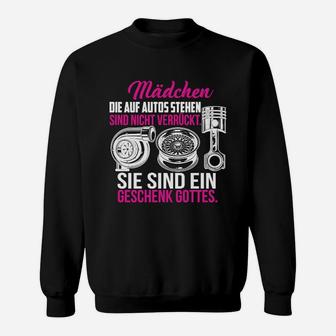 Auto-Motiv Sweatshirt für Frauen - Mädchen & Autos Spruch - Seseable