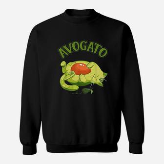 Avogato Cat Avocado Sweat Shirt - Seseable