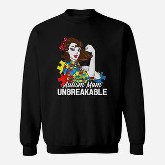 Awareness Mom Cute Gift Mom Unbreakable Puzzle Sweat Shirt - Seseable