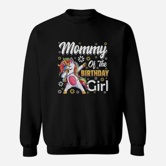 Awesome Dabbing Unicorn Birthday Mommy Family Matching Sweat Shirt - Seseable