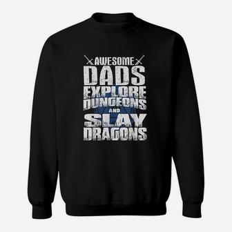 Awesome Dads Explore Dungeons D20 Sweat Shirt - Seseable