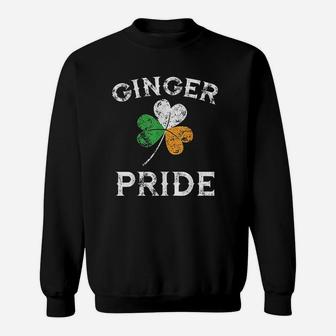 Awesome Ginger Pride St Patricks Day Irish Flag Clover Sweat Shirt - Seseable