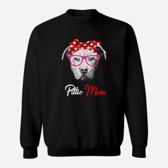 Awesome Womens Pittie Mom Best Pitbull Mom Mother Day Gift Shirt Sweat Shirt - Seseable