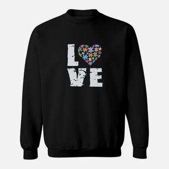Love Puzzles Autism Awareness Graphic Sweat Shirt - Seseable