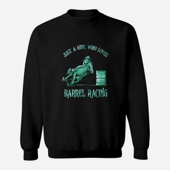 Barrel Racing Girl Love Horse Riding Rodeo Cowgirl Gift Sweat Shirt | Seseable CA