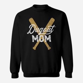 Baseball Dugout Mom Mother Baseball Bats Sweat Shirt - Seseable