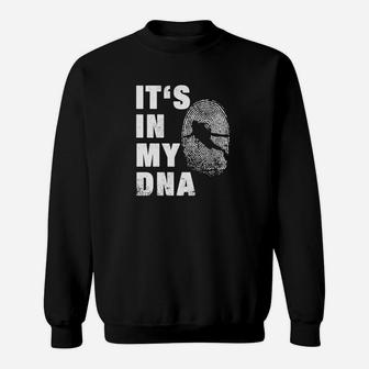 Baseball-Enthusiast In My DNA Schwarzes Sweatshirt, Sportfan Bekleidung - Seseable