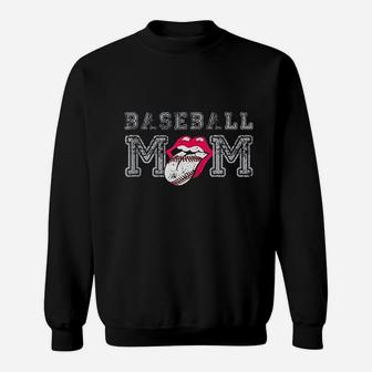 Baseball Mom Happy Big Smile Sweat Shirt - Seseable