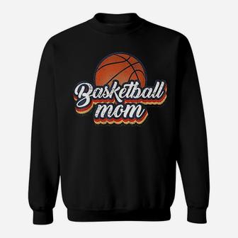 Basketball Mom Vintage 90s Style Basketball Mother Gift Sweat Shirt - Seseable