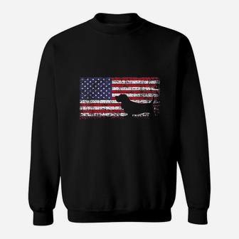 Basset Hound American Flag I Love My Basset Hound Sweat Shirt - Seseable