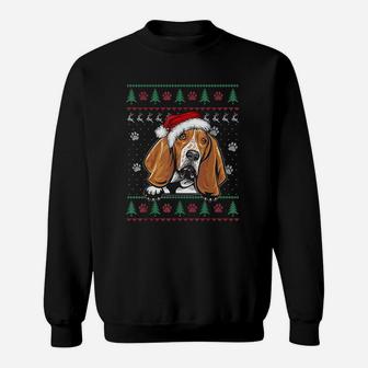 Basset Hound Christmas Ugly Dog Lover Xmas Sweat Shirt - Seseable