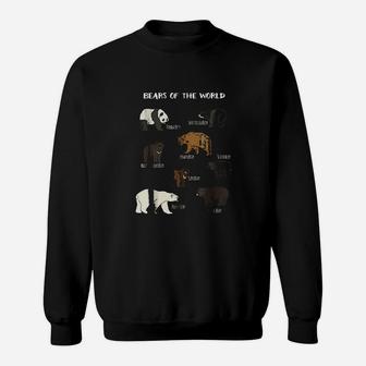 Bears Of The World Bear Panda Black Polar Sweat Shirt