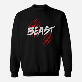 Beast And Claw Marks, Matching Couples For Halloween Sweat Shirt - Seseable