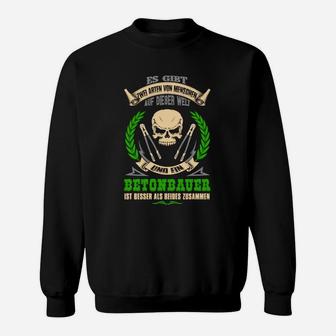 Berufsorgolles Sweatshirt für Betonbauer, Stolzer Bauarbeiter-Skull Design - Seseable
