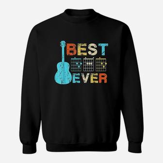 Best Dad Ever Guitar Chords Vintage Sweat Shirt - Seseable