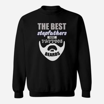 Best Stepfather Beards Tattoo Gift Step Dad Daddy Tee Sweat Shirt - Seseable