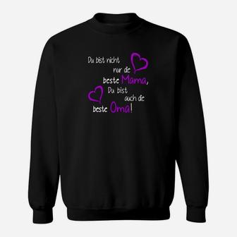 Beste Mama und Oma Sweatshirt, Geschenkidee in Schwarz - Seseable