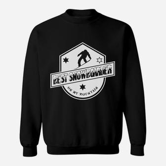 Beste Snowboarder Herren Sweatshirt mit Bergmotiv, Sportdesign - Seseable