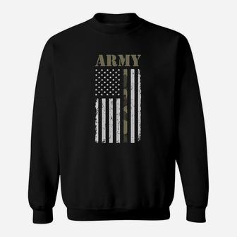 Big Usa Army Flag Gift For Soldiers Veterans Military Sweat Shirt - Seseable