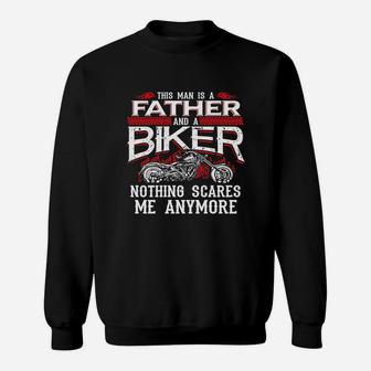 Biker Dad Funny Fathers Day Motorcycle Sweat Shirt - Seseable