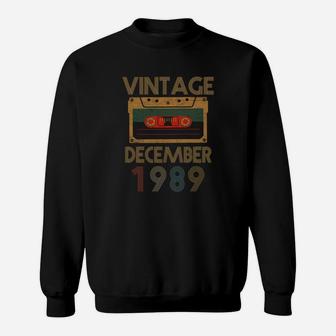 Birthday December 1989 Vintage Sweat Shirt - Seseable