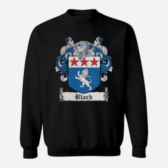 Black Coat Of Arms Irish Family Crests Sweat Shirt - Seseable