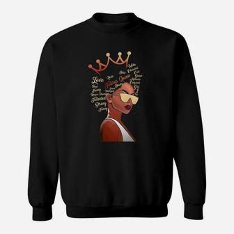 Black Crown Taurus Queen Black History Zodiac Birthday Gift For Women Sweatshirt - Seseable