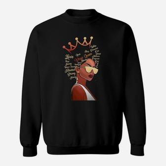 Black Crown Virgo Queen Black History Zodiac Birthday Gift For Women Sweatshirt - Seseable