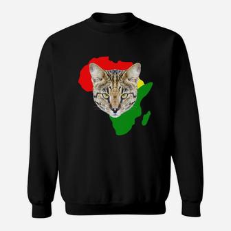 Black History Month African Map Savannah Gift For Pet Lovers Proud Black Sweat Shirt - Seseable