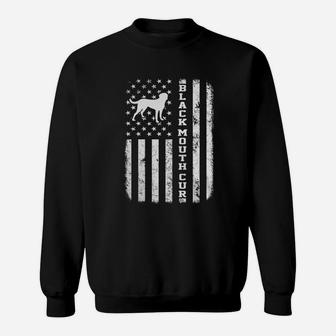 Black Mouth Cur Flag Funny T-shirt Sweat Shirt - Seseable