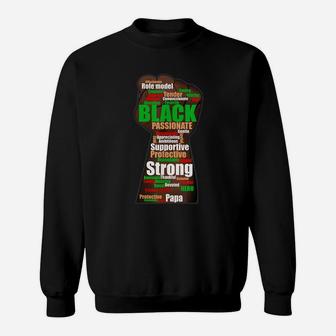 Black Papa African American Proud Black History Month Sweat Shirt - Seseable