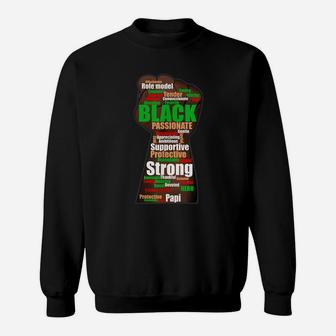 Black Papi African American Proud Black History Month Sweat Shirt - Seseable